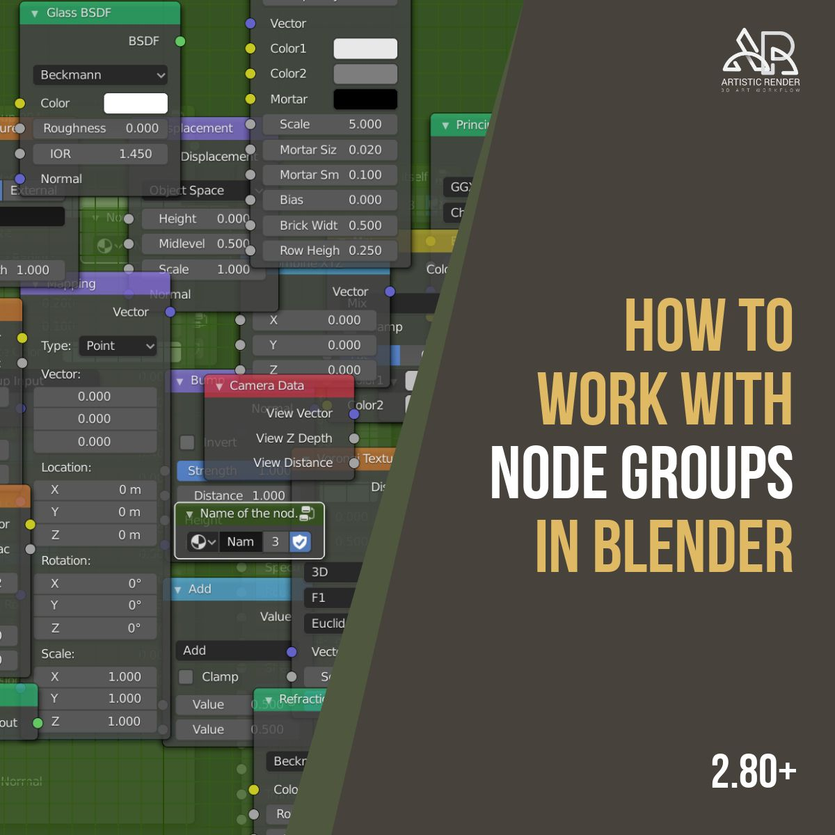 How to work node groups Blender -