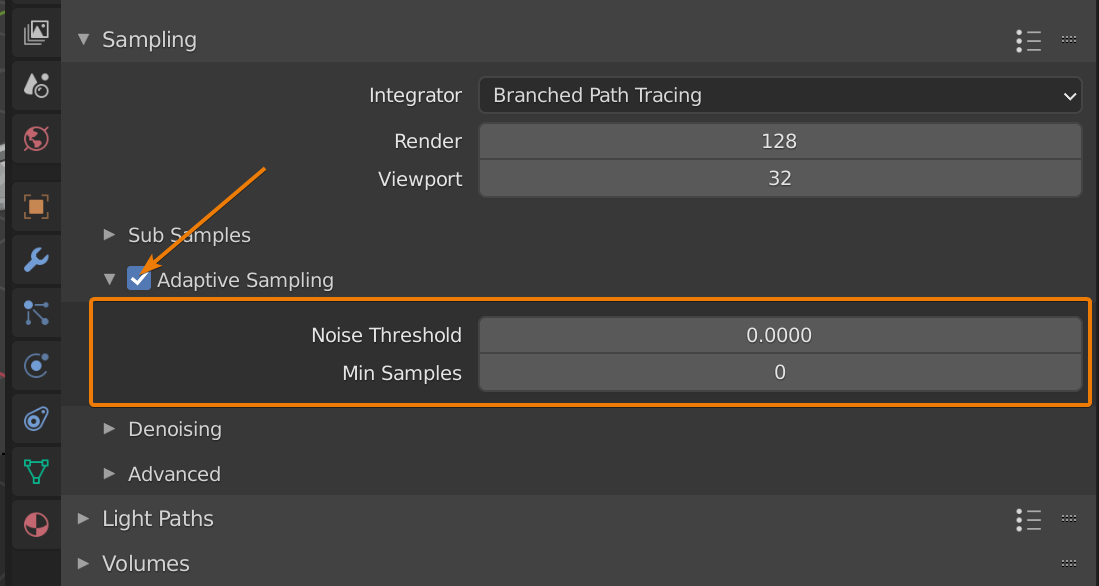 A Cycles render settings - Artisticrender.com