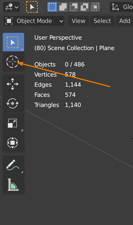 blender cursor to center