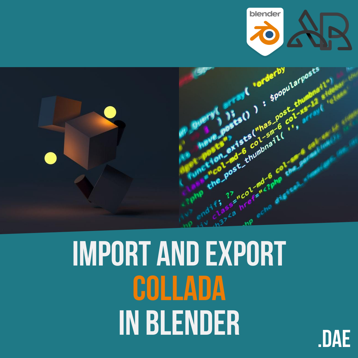 Importing and Exporting Collada(.dae) in Blender 