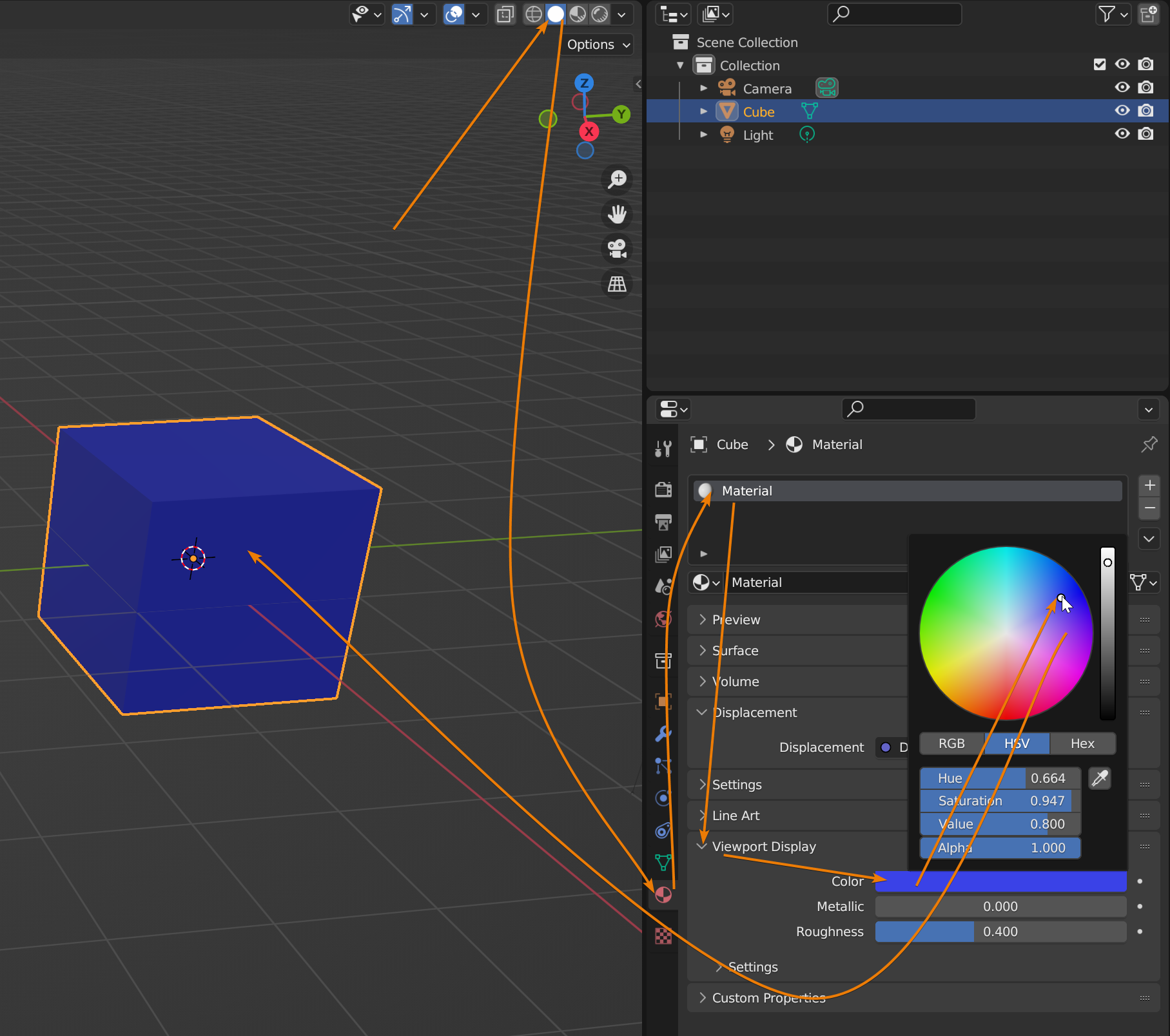 How To Change Colour Of Mesh In Blender